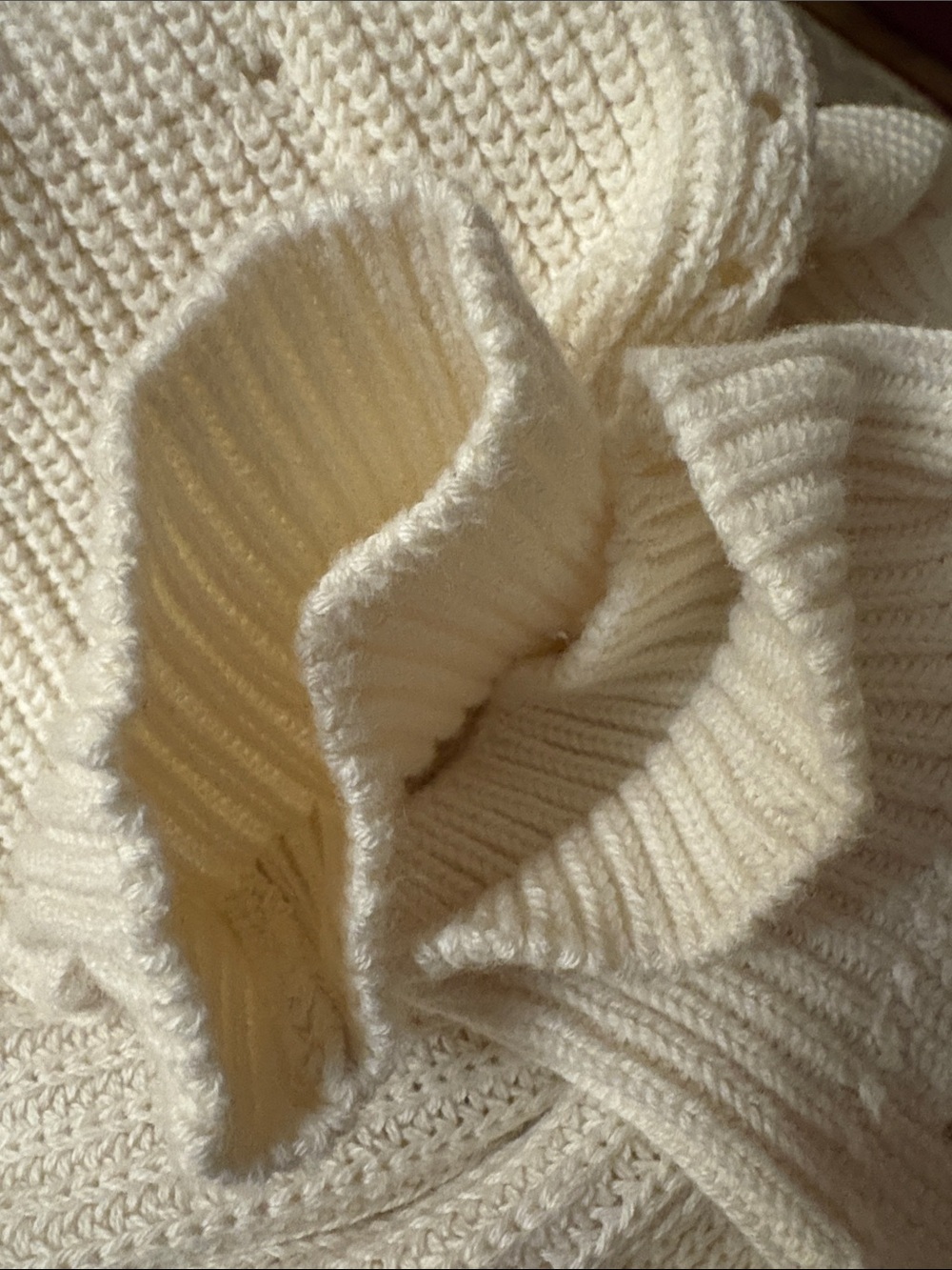 Universal Thread Ivory Open-Front Ribbed Knit Cardigan. Cotton - Picture 11 of 15